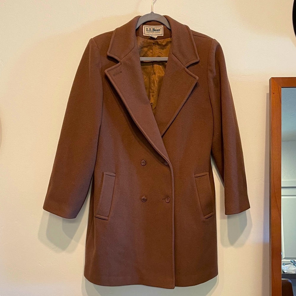 Vintage L.L. Bean Wool Blend Pea Coat EUC